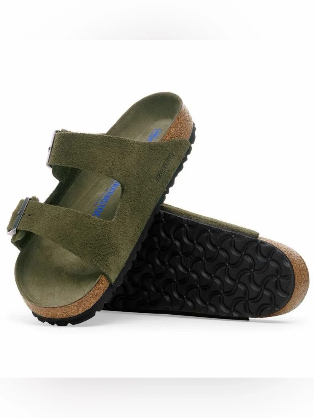 Birkenstock Arizona Soft Footbed Suede Thyme Tonal EU 35 US 4‑4.5 Medium‑Narrow